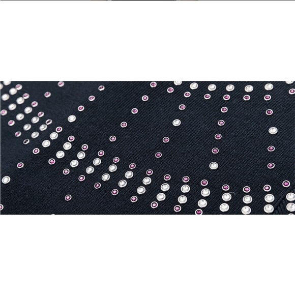 Sandro Bugle Embellished Knit Skater Dress flare size 6 / 38 - Picture 7 of 7